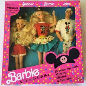Vintage Barbie & Friends Gift Set 1991 Disney Toys R Us Limited Edition #3177